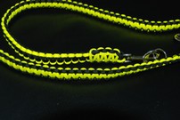 Hundeleine + passendes Halsband, neongelb/schwarz Hundeleine + passendes Halsband, neongelb/schwarz
