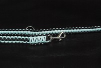 Hundeleine + passendes Halsband, hellgrau/schwarz Hundeleine + passendes Halsband, hellgrau/schwarz