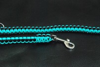 Hundeleine + passendes Halsband, petrol/schwarz Hundeleine + passendes Halsband, petrol/schwarz
