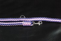 Hundeleine + passendes Halsband, rosa/violett Hundeleine + passendes Halsband, rosa/violett